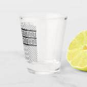 Keffiyeh Symbool van het Palestijnse Verzetspatroo Shot Glas (Rechts)