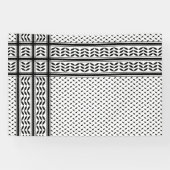 Keffiyeh Symbool van het Palestijnse Verzetspatroo Spandoek (Horizontaal)