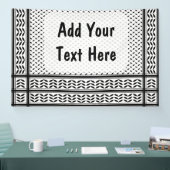 Keffiyeh Symbool van het Palestijnse Verzetspatroo Spandoek (Beurs)