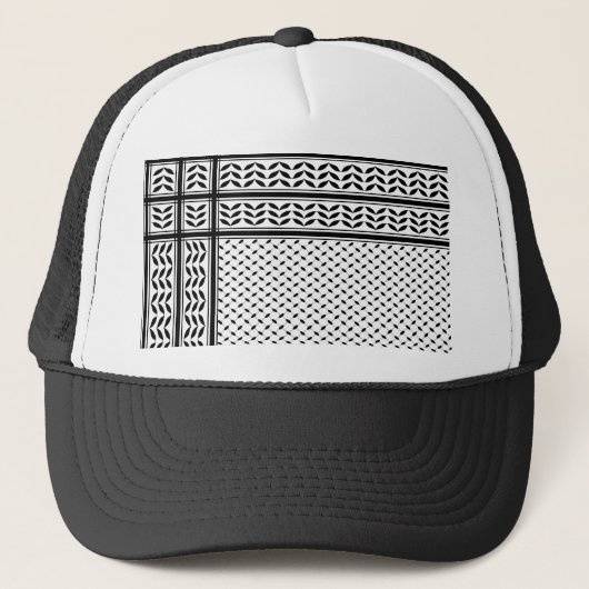 Keffiyeh Symbool van het Palestijnse Verzetspatroo Trucker Pet (Voorkant)