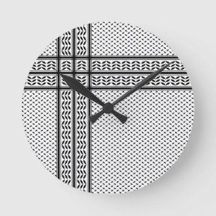 Keffiyeh Symbool van Palestijnse Verzets Patroon Ronde Klok