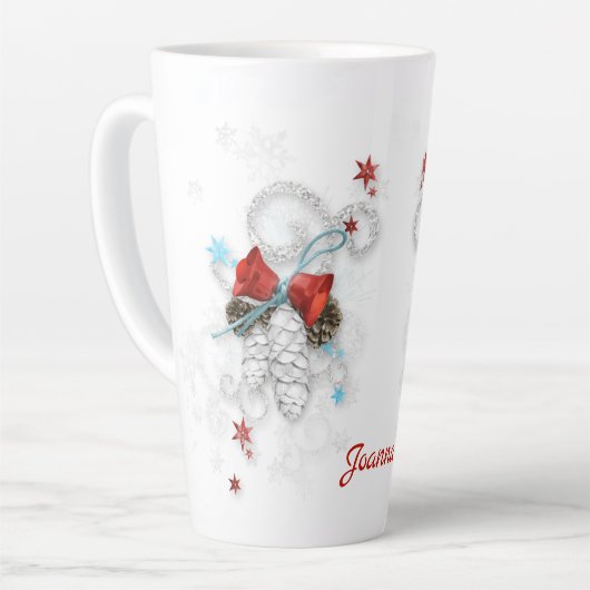 Kegels en bellen latte mok (Linkerhoek)