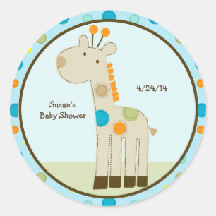 Kegelvormige Giraffe/stickers/Cupcake Toppers Ronde Sticker