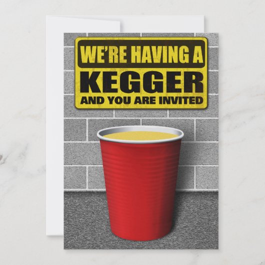 Kegger-uitnodigingen Kaart (Voorkant)