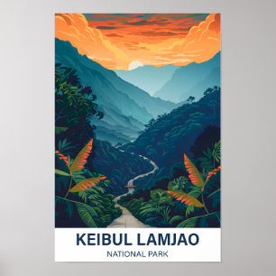 Keibul Lamjao Nationaal Park India Reizen Poster
