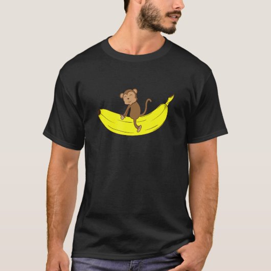 keiharde koolvis op bananen t-shirt (Voorkant)