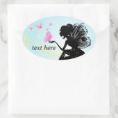 keiharde vrouwen, vlinderfee ovale sticker (Tas)