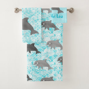 Keiki Aquarelle Dauphin Vague