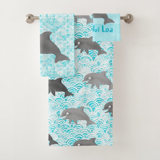 Keiki Aquarelle Dauphin Vague (En situation)