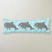 Keiki Waterverf Dolphin Wave and Pset Omkeerbaar Lichaamskussen (Voorkant)