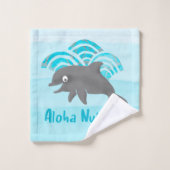 Keiki Waterverf Dolphin Wave Bad Handdoek (Wasdoekje)