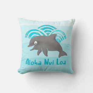 Keiki Waterverf Dolphin Wave Omkeerbaar Kussen