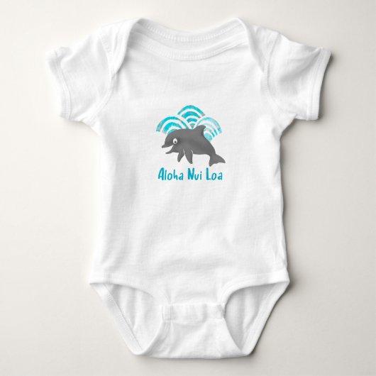 Keiki Waterverf Dolphin Wave Romper (Voorkant)