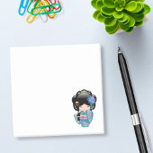 Keiko Kokeshi Doll - Blue Kimono Geisha Girl Post-it® Notes