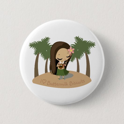 Keilana the Hula Girl Ronde Button 5,7 Cm (Voorkant)