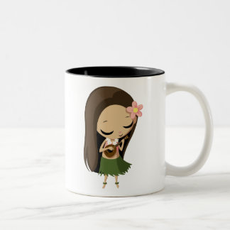 Keilana the Hula Girl Tweekleurige Koffiemok