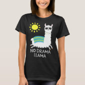 Kein Drama Lama Alpaca Happy Freedom Llama Sunglas T-shirt (Voorkant)