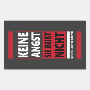 Keine Angst, sie beisst nicht. Hund/Hunde Rechthoekige Sticker