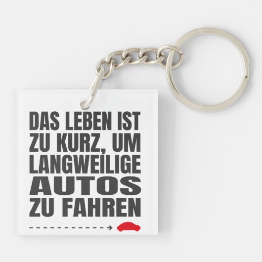 keine langweilige Autos Sleutelhanger (Achterkant)