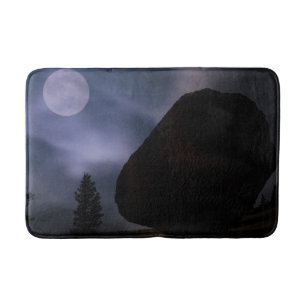 Keirolsteen bij maanlicht   Yosemite National Park Badmat