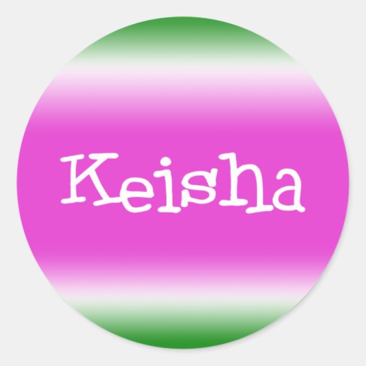 Keisha Ronde Sticker (Voorkant)