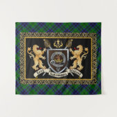 Keith Clan Badge & Motto w/Lions Wandkleed (Voorkant (horizontaal))