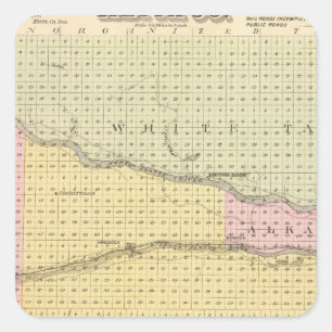 Keith County, Nebraska Vierkante Sticker