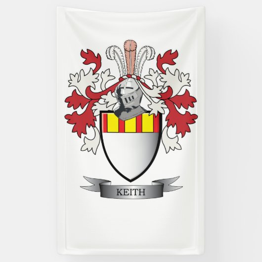 Keith Family Crest Coat of Arms Spandoek (Verticaal)