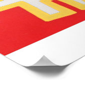 Keith Haring Dog Red en Yellow Design Poster (Hoek)