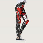 Keith Haring Inspiré Graffiti Leggings (Droite)