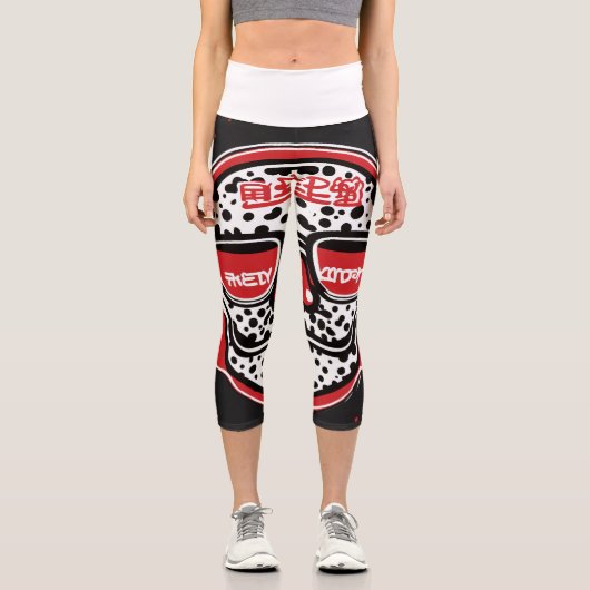 Keith Haring Style Leggings pour femmes avec Nerd  (Recto)