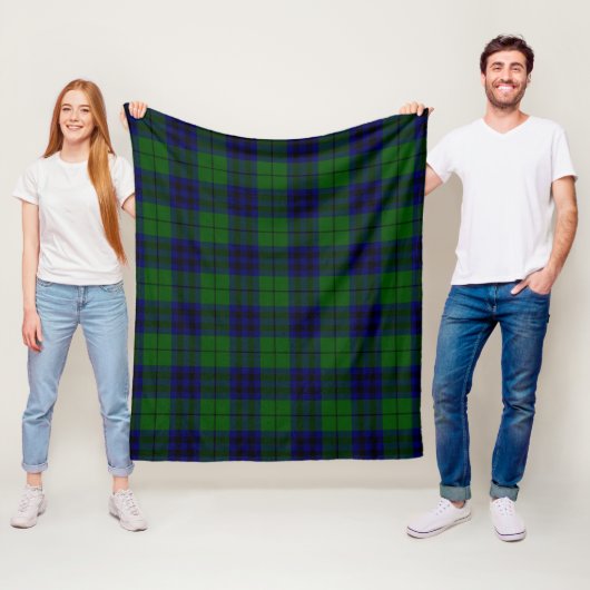 Keith Modern Plaid Fleece Deken (In situ)