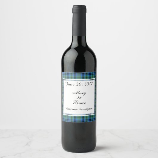 Keith Scottish Wedding Wine Label Wijn Etiket (Voorkant)