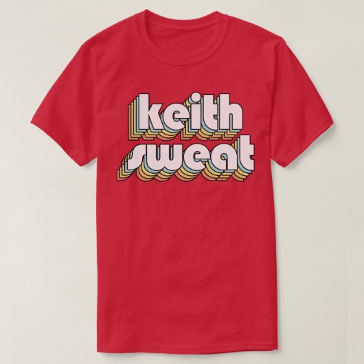 Keith Sweat Retro Typographie Arc-en-ciel style dé (Design devant)