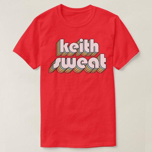 Keith Sweat Retro Typographie Arc-en-ciel style dé (Design devant)
