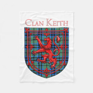 Keith Tartan Scottish Plaid Lion Rampant Fleece Deken