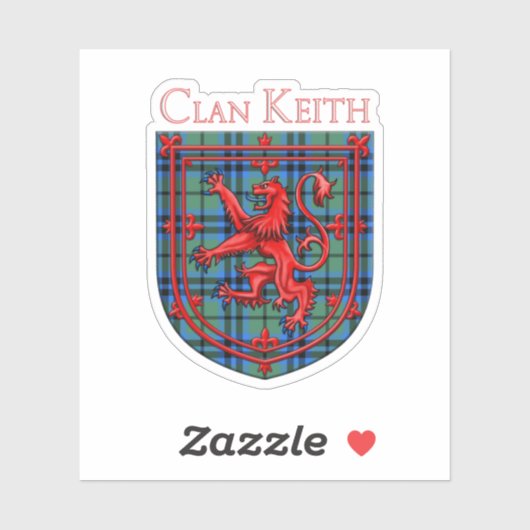 Keith Tartan Scottish Plaid Lion Rampant Sticker (Vel)