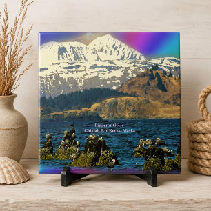 Keizer ganzen op Chiniakbaai bij Chiniak, Alaska Tegeltje
