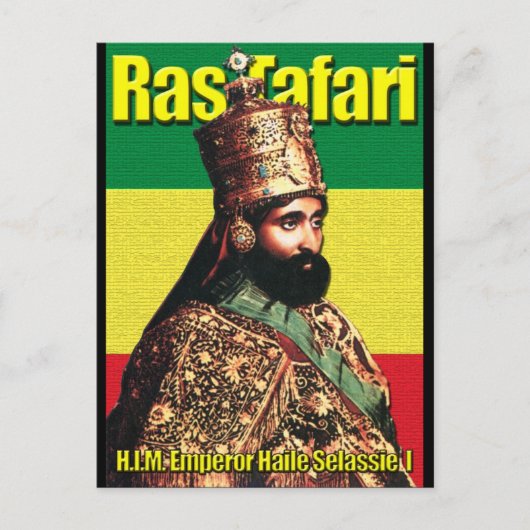 Keizer Haile Selassie I Briefkaart (Voorkant)