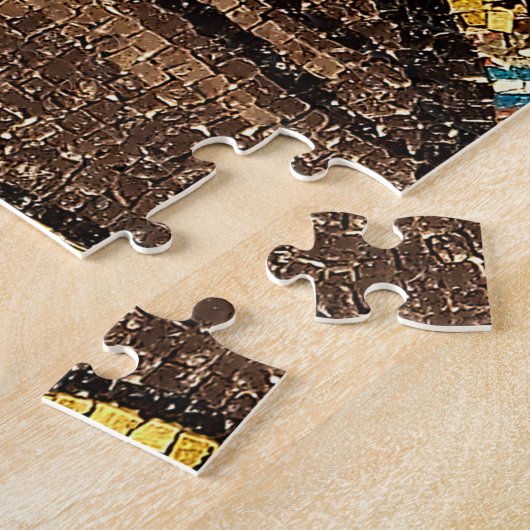 Keizer Justinianus Byzantijnse mozaïek icoon Legpuzzel (Zijkant)