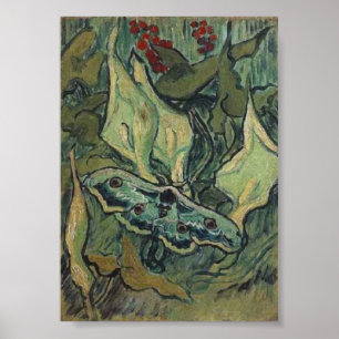 Keizer of Groot Peacock Moth Van Gogh Fine Art. Poster