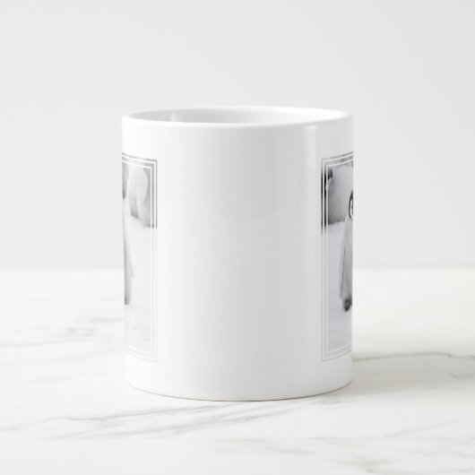 keizer Penguin Chicks on Ice in Antarctica Extra Grote Beker (Voorkant)