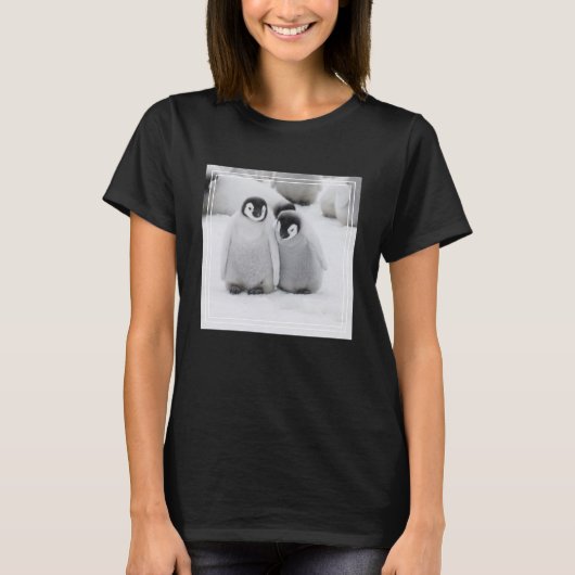 keizer Penguin Chicks on Ice in Antarctica T-shirt (Voorkant)