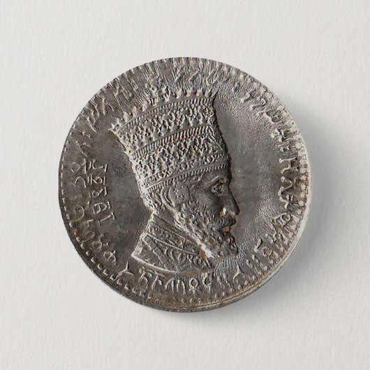 Keizer Selassie I Pin Ronde Button 5,7 Cm (Voorkant)