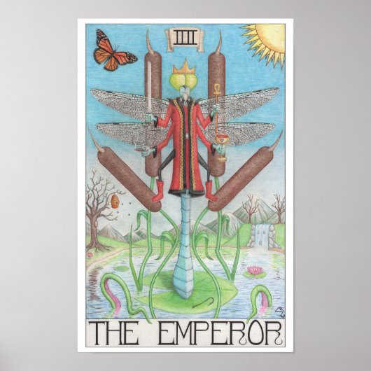 Keizer tarot kaart poster (Voorkant)