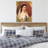 Keizerin Elisabeth van Beieren in het Hongaars Canvas Afdruk (Insitu (Slaapkamer))