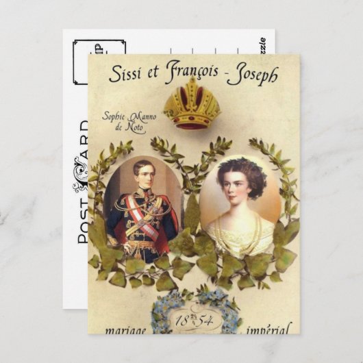 Keizerin Elisabeth van Oostenrijk en keizer Briefkaart (Voorkant / Achterkant)
