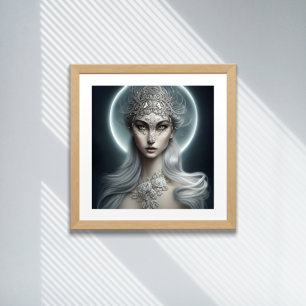Keizerin van de Maan Mooie Vrouw Digitale Kunst Poster