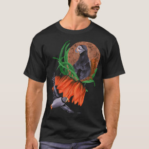 Keizerlijke bloemen met papegaaiduikers t-shirt