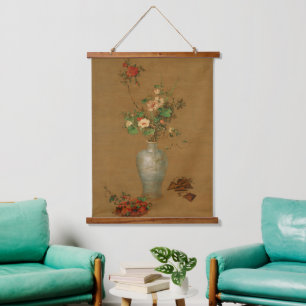 Keizerlijke Chinese bloemstilleven door Castiglion Hangend Wandkleed